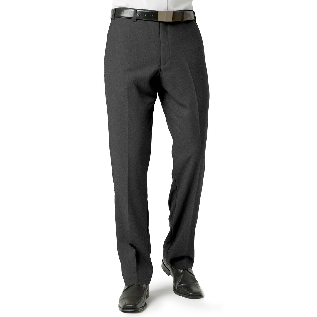 House of Uniforms The Classic Flat Pant | Mens Biz Collection Charcoal