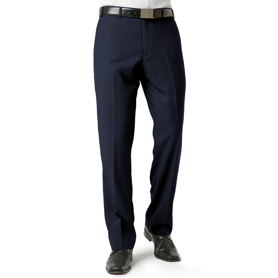 House of Uniforms The Classic Flat Pant | Mens Biz Collection Navy