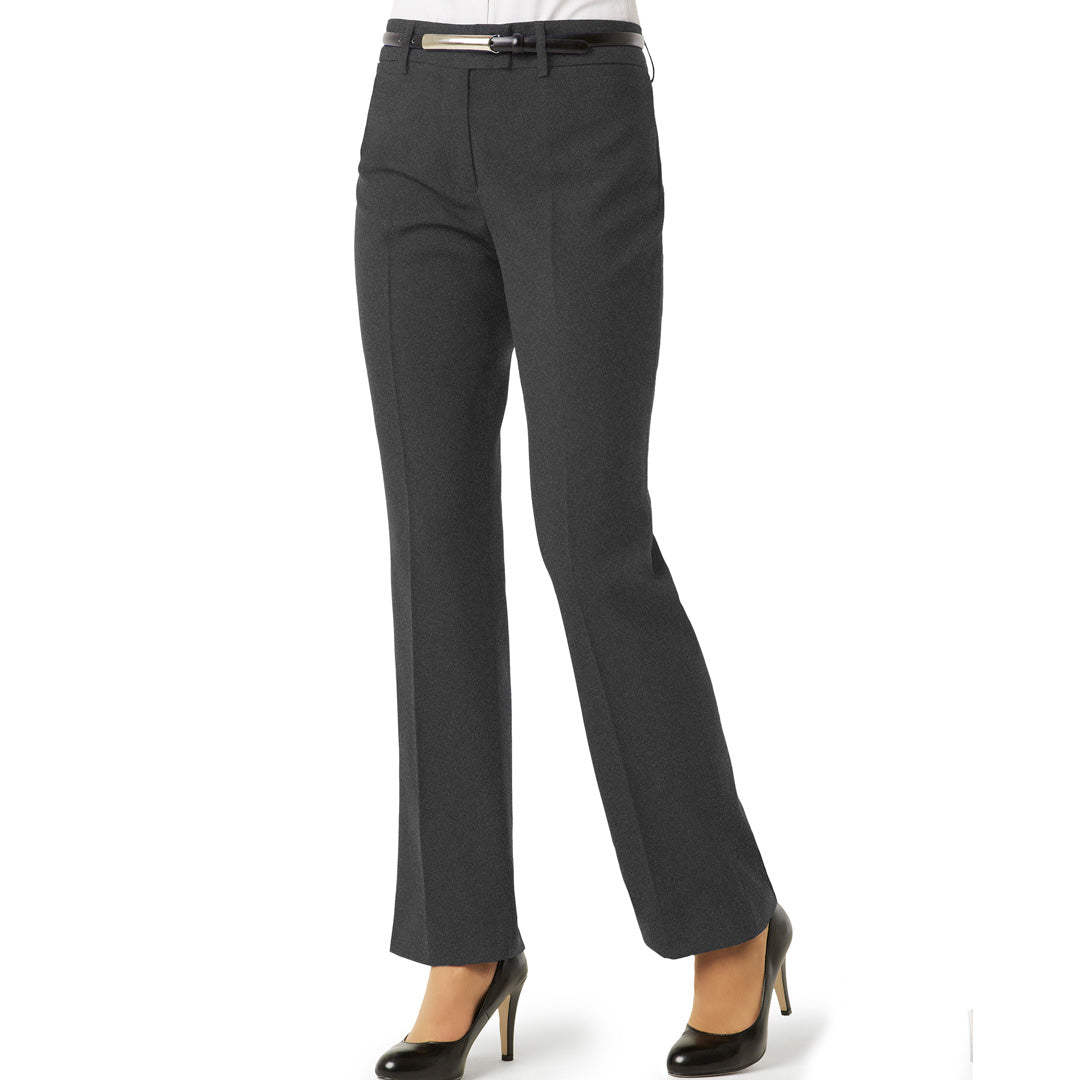 House of Uniforms The Classic Flat Pant | Ladies Biz Collection Charcoal Marle