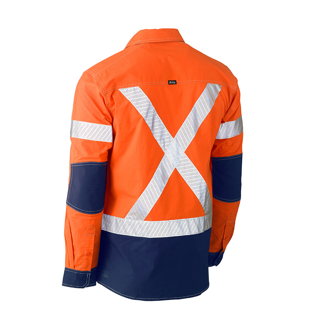 House of Uniforms The Flex and Move Utility Shirt | Hi Vis | Long Sleeve | Mens Bisley 