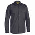House of Uniforms The X Airflow Rip Stop Shirt | Long Sleeve | Mens Bisley Charcoal