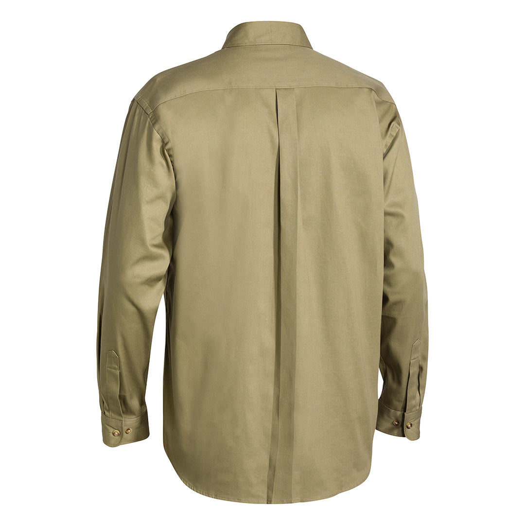 The Original Cotton Drill Shirt | Long Sleeve | Mens | Khaki back