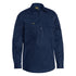House of Uniforms The Cool Lightweight Closed Front Drill Shirt  | Long Sleeve | Mens Bisley Navy