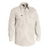House of Uniforms The Cool Lightweight Closed Front Drill Shirt  | Long Sleeve | Mens Bisley Sand