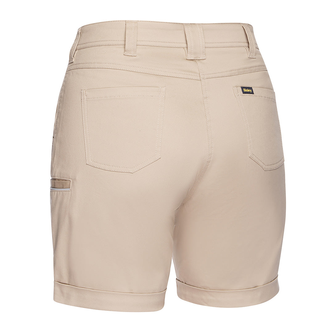 House of Uniforms The Stretch Cotton Drill Short | Ladies Bisley 