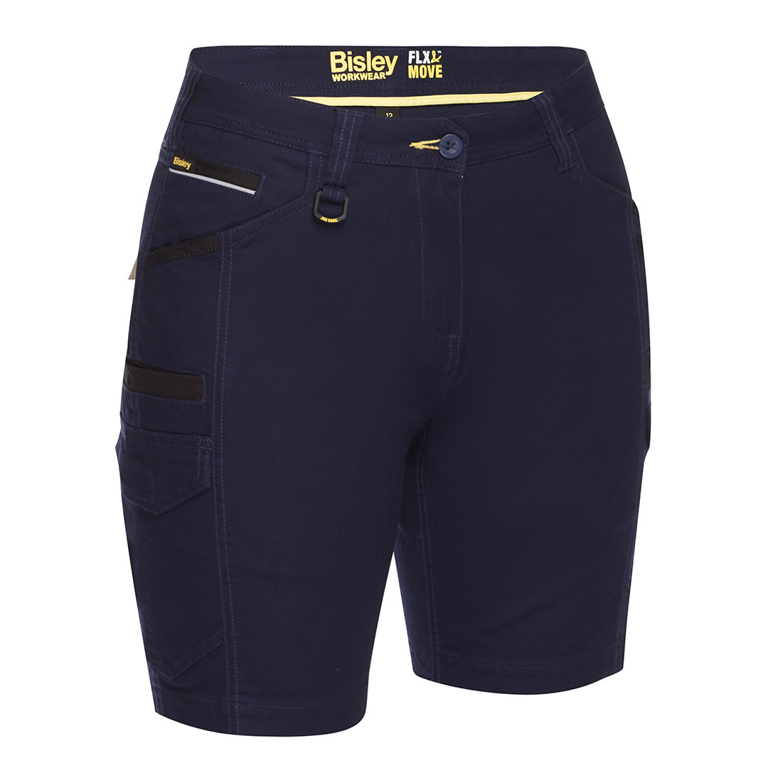 House of Uniforms The Flex and Move Cargo Short | Ladies Bisley Navy