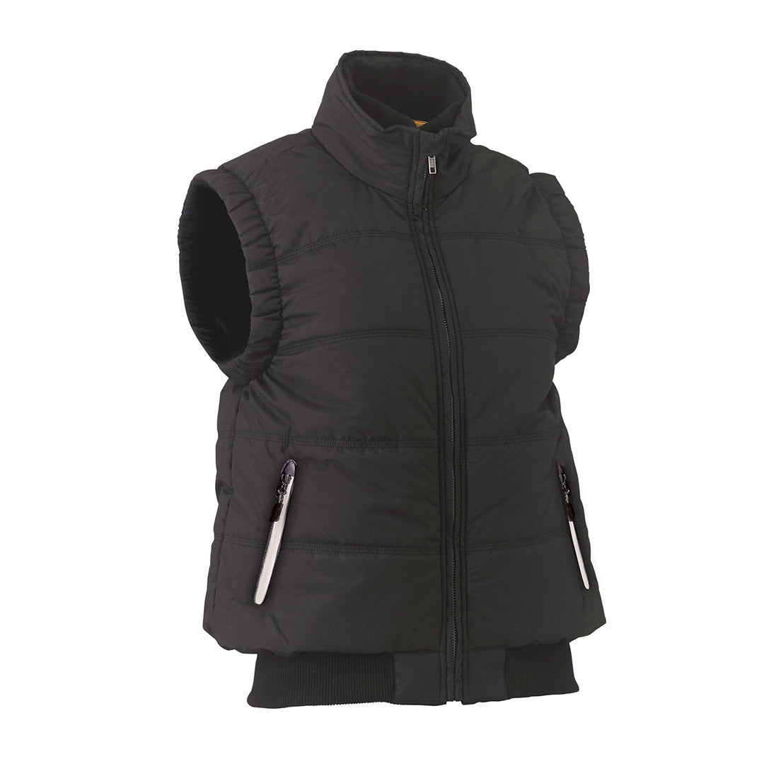 House of Uniforms The Quilted Puffer Vest | Ladies Bisley Black