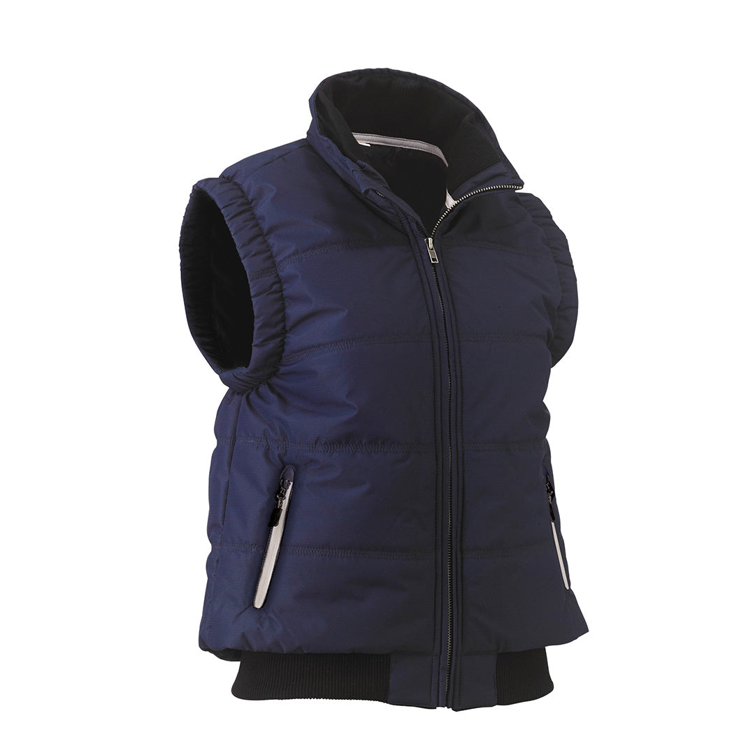 House of Uniforms The Quilted Puffer Vest | Ladies Bisley Navy