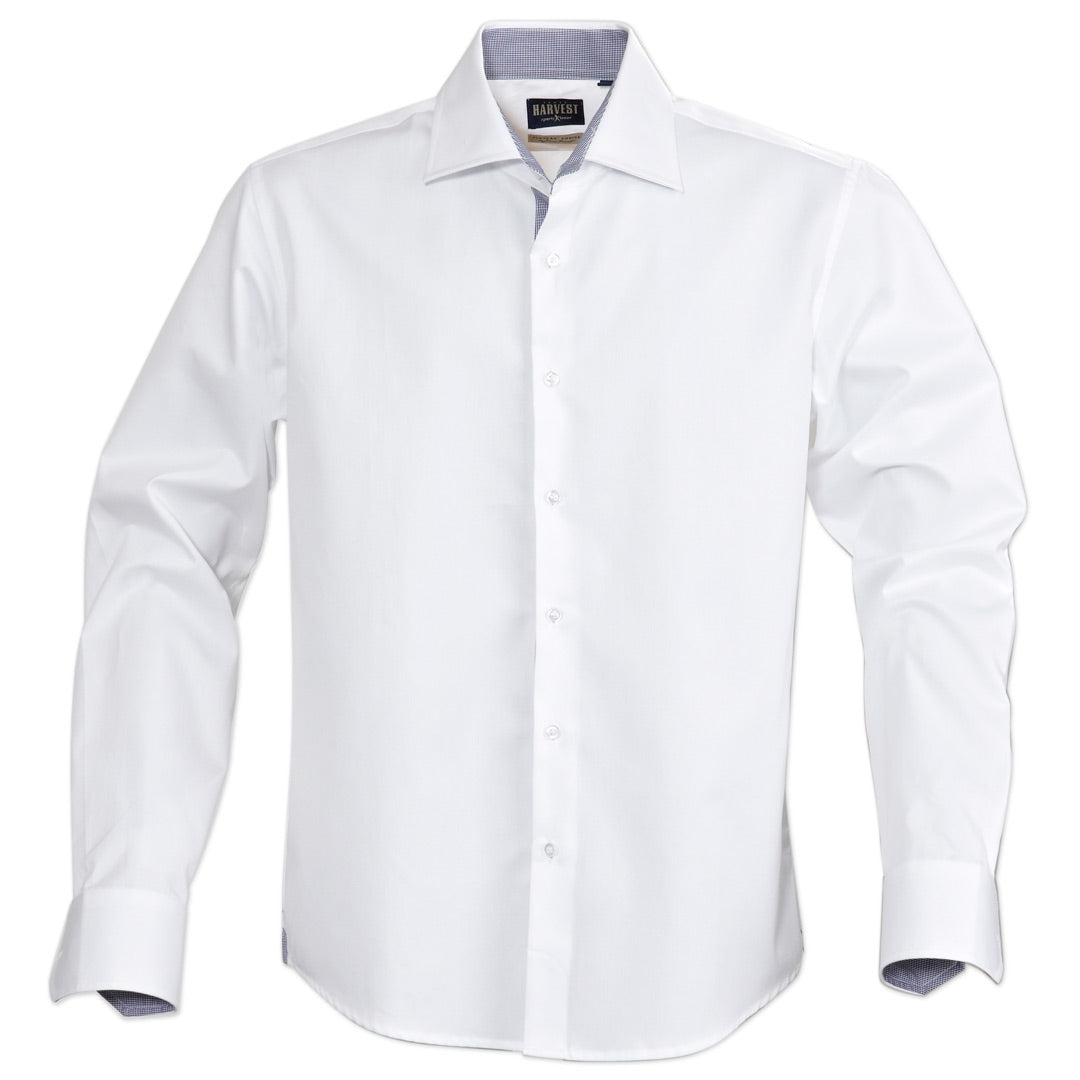 House of Uniforms The Baltimore Shirt | Mens | Long Sleeve James Harvest White