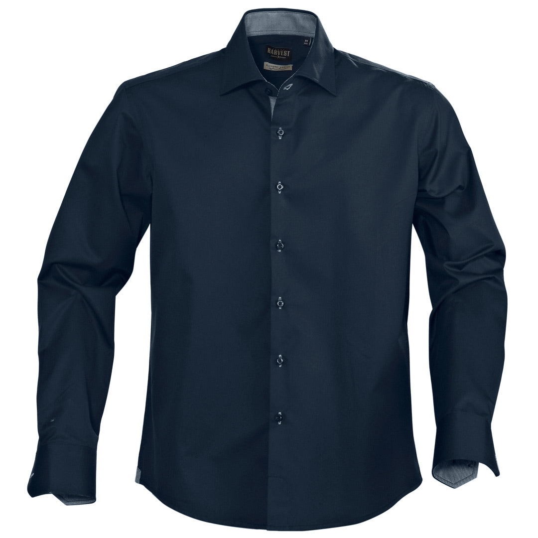 House of Uniforms The Baltimore Shirt | Mens | Long Sleeve James Harvest Navy