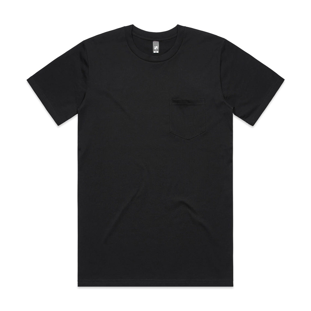 House of Uniforms The Classic Pocket Tee | Short Sleeve | Mens AS Colour Black