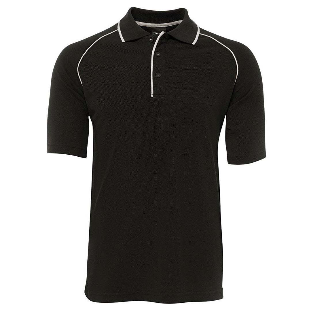 House of Uniforms The Raglan Polo | Short Sleeve | Mens Jbs Wear Black/White
