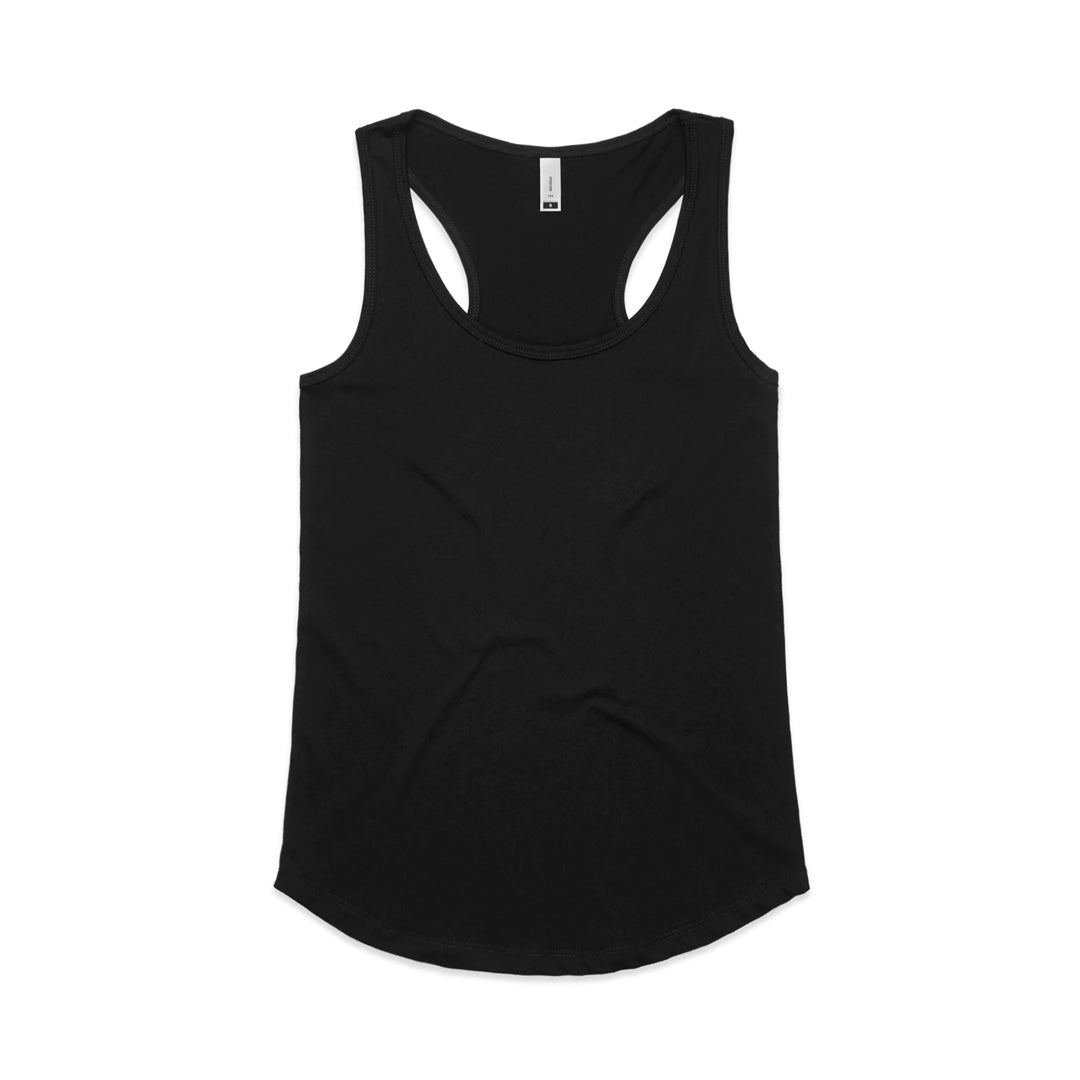 House of Uniforms The Yes Racer Back Singlet | Ladies AS Colour Black