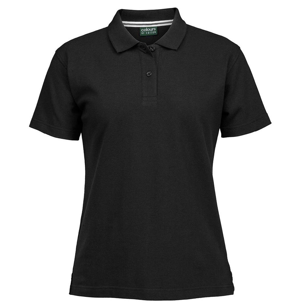 House of Uniforms The C of C Pique Polo | Short Sleeve | Ladies Jbs Wear Black