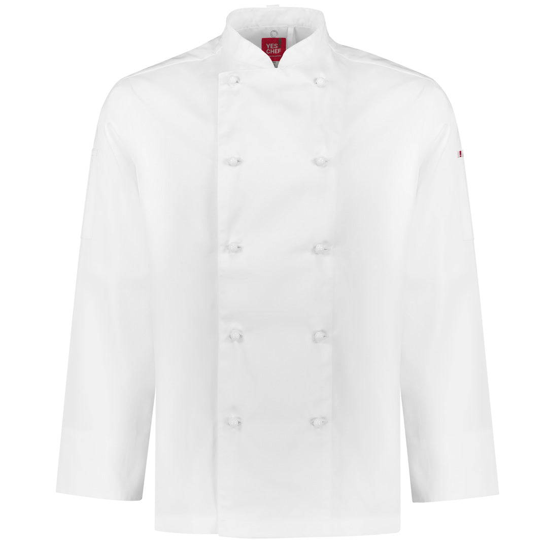 House of Uniforms The Al Dente Chefs Jacket | Long Sleeve | Mens Yes! Chef White