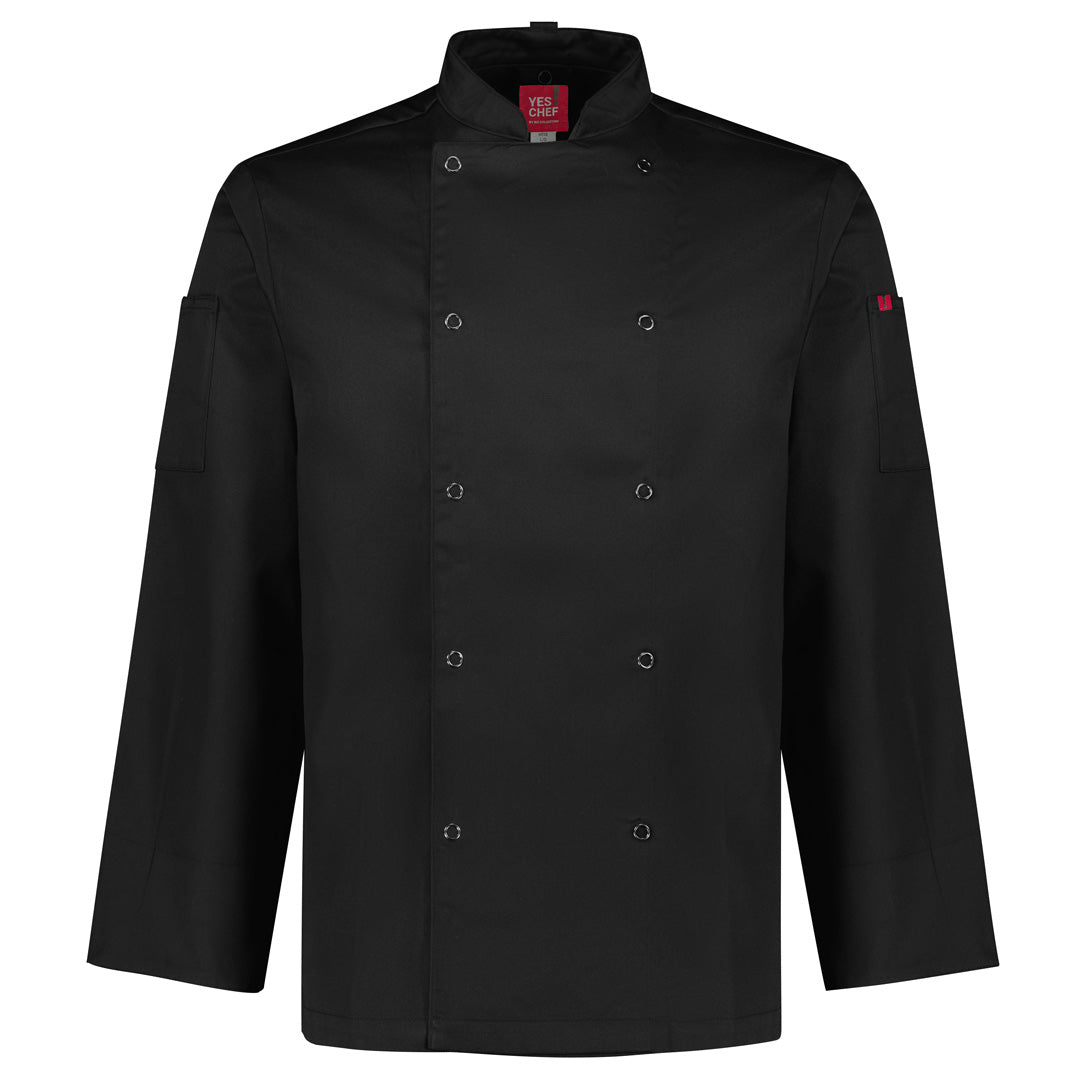 House of Uniforms The Zest Chefs Jacket | Short & Long Sleeve | Mens Yes! Chef Black