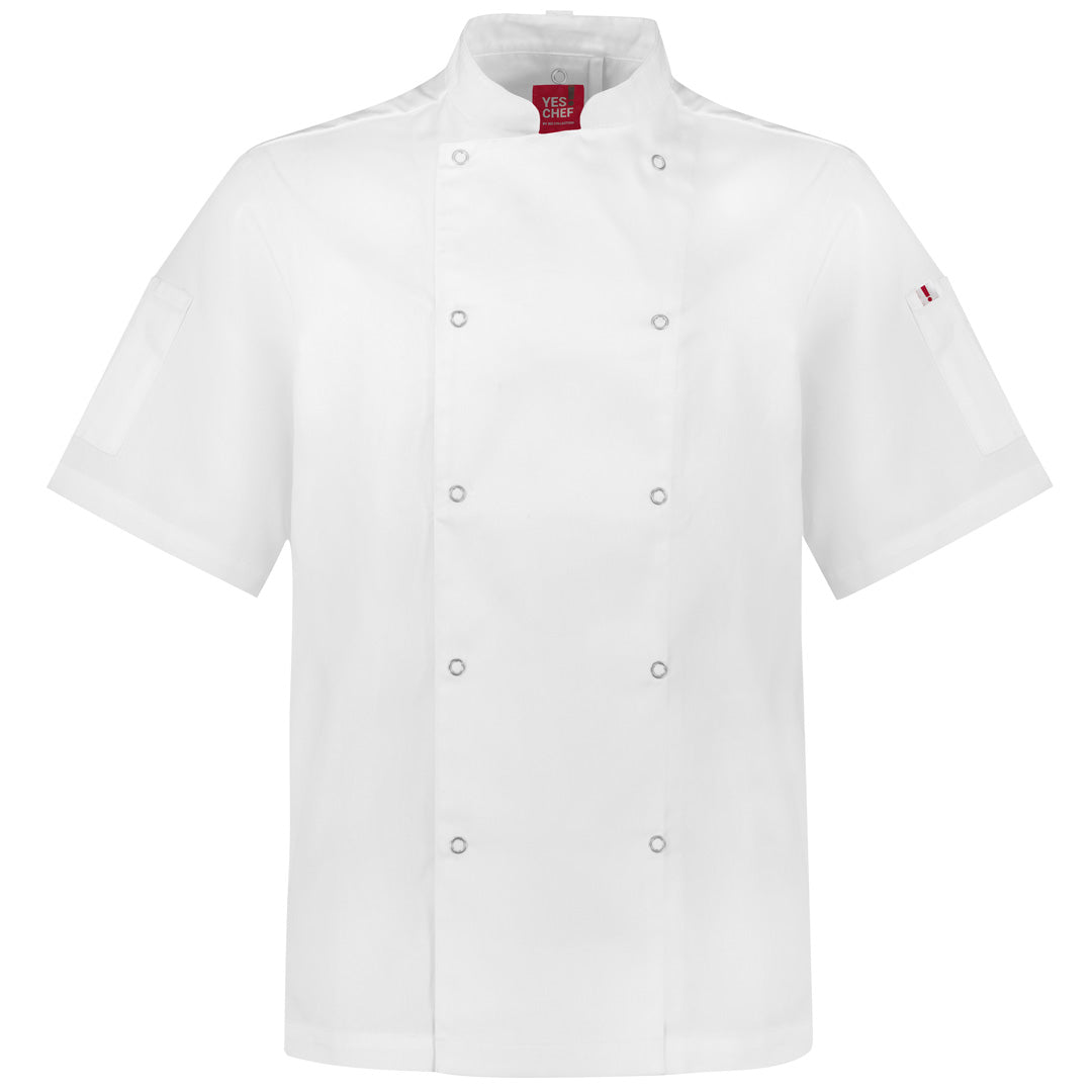 House of Uniforms The Zest Chefs Jacket | Short & Long Sleeve | Mens Yes! Chef White
