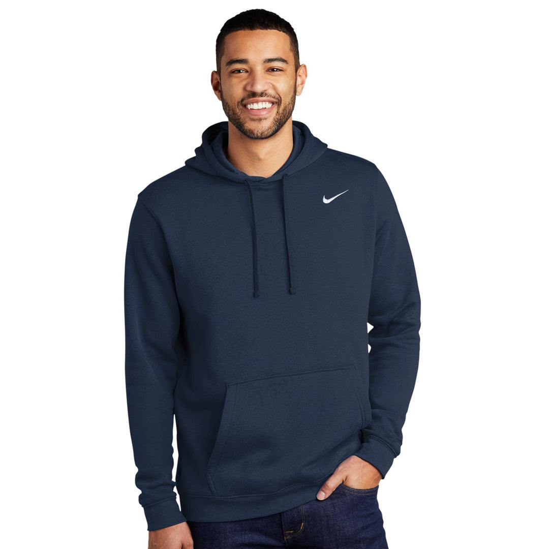House of Uniforms The Club Fleece Pullover Hoodie | Mens Nike Navy