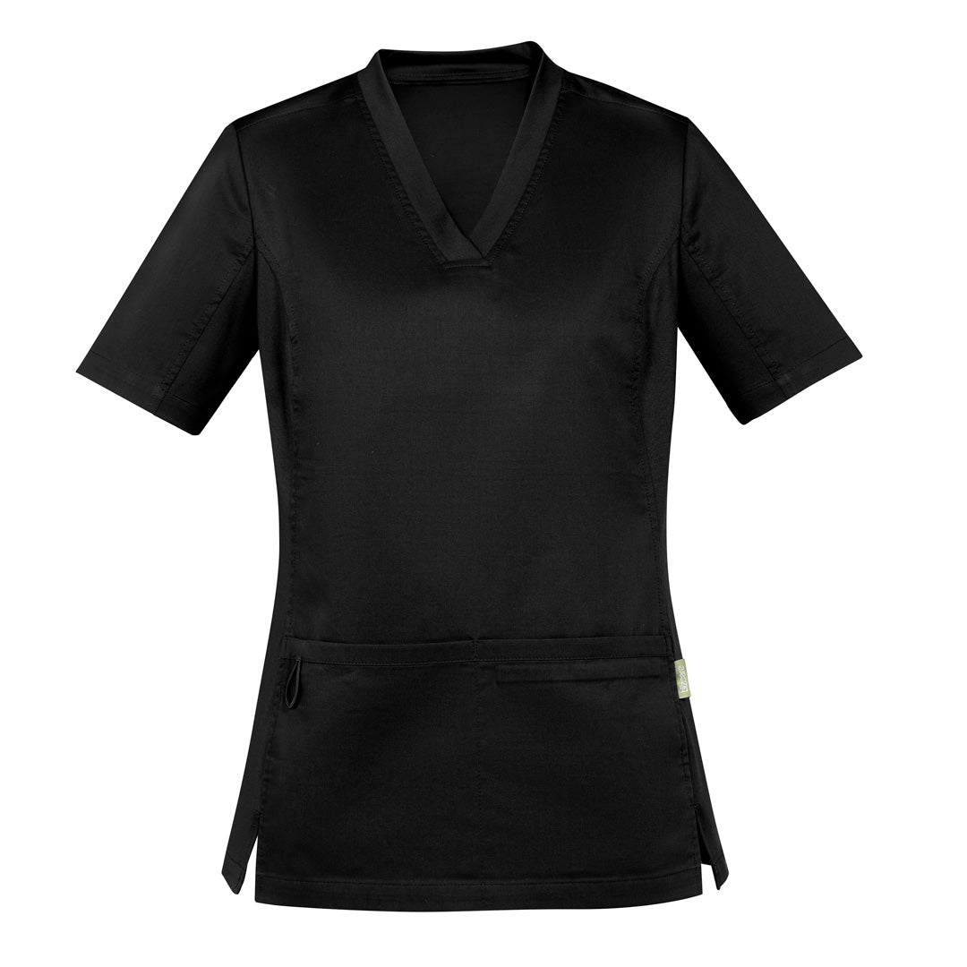 House of Uniforms The Riley V Neck Scrub Top | Ladies Biz Care Black