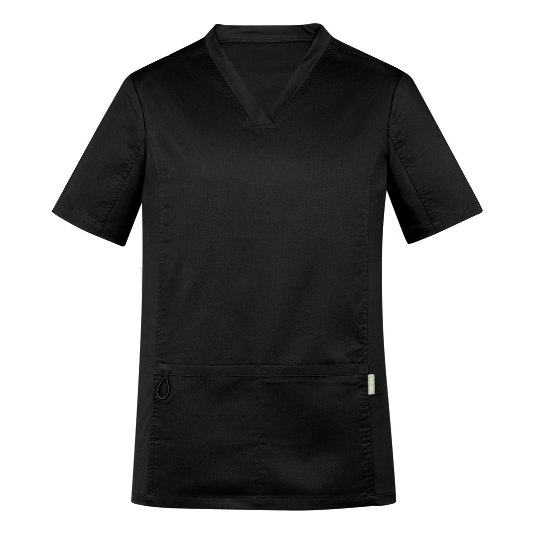House of Uniforms The Riley V Neck Scrub Top | Mens Biz Care Black