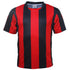 House of Uniforms The Striped Soccer Jersey | Mens Bocini Black/Red