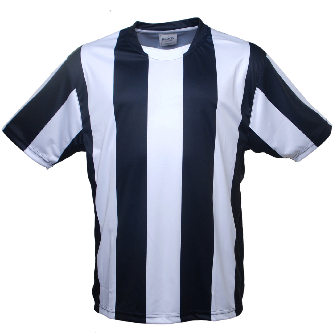 House of Uniforms The Striped Soccer Jersey | Mens Bocini Black/White