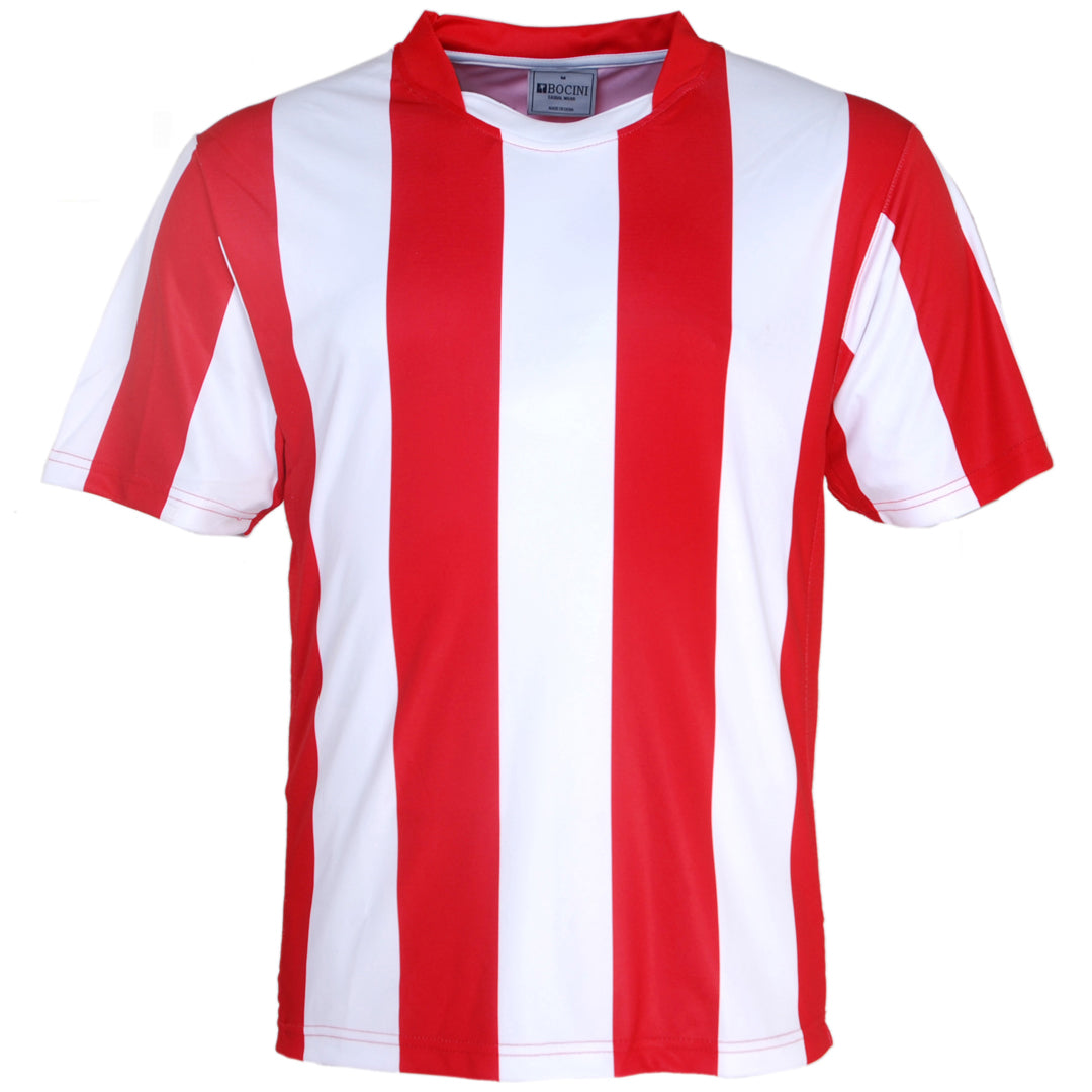House of Uniforms The Striped Soccer Jersey | Mens Bocini Red/White