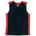 House of Uniforms The Contrast Basketball Singlet | Kids Bocini Black/Red
