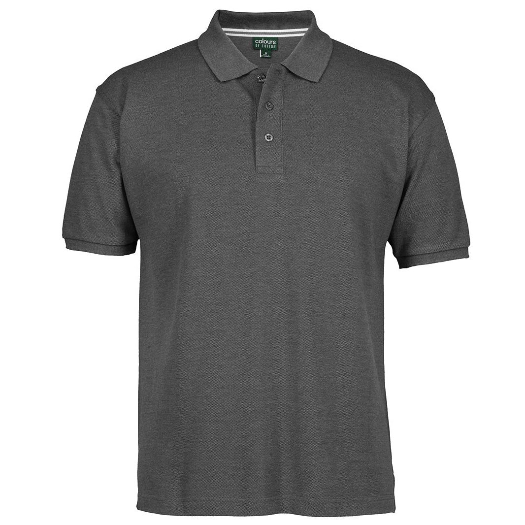 House of Uniforms The C of C Pique Polo | Short Sleeve | Adults Jbs Wear Charcoal Marle