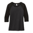 House of Uniforms The Tri Blend 3/4 Sleeve Tee | Ladies District Made Black/Black