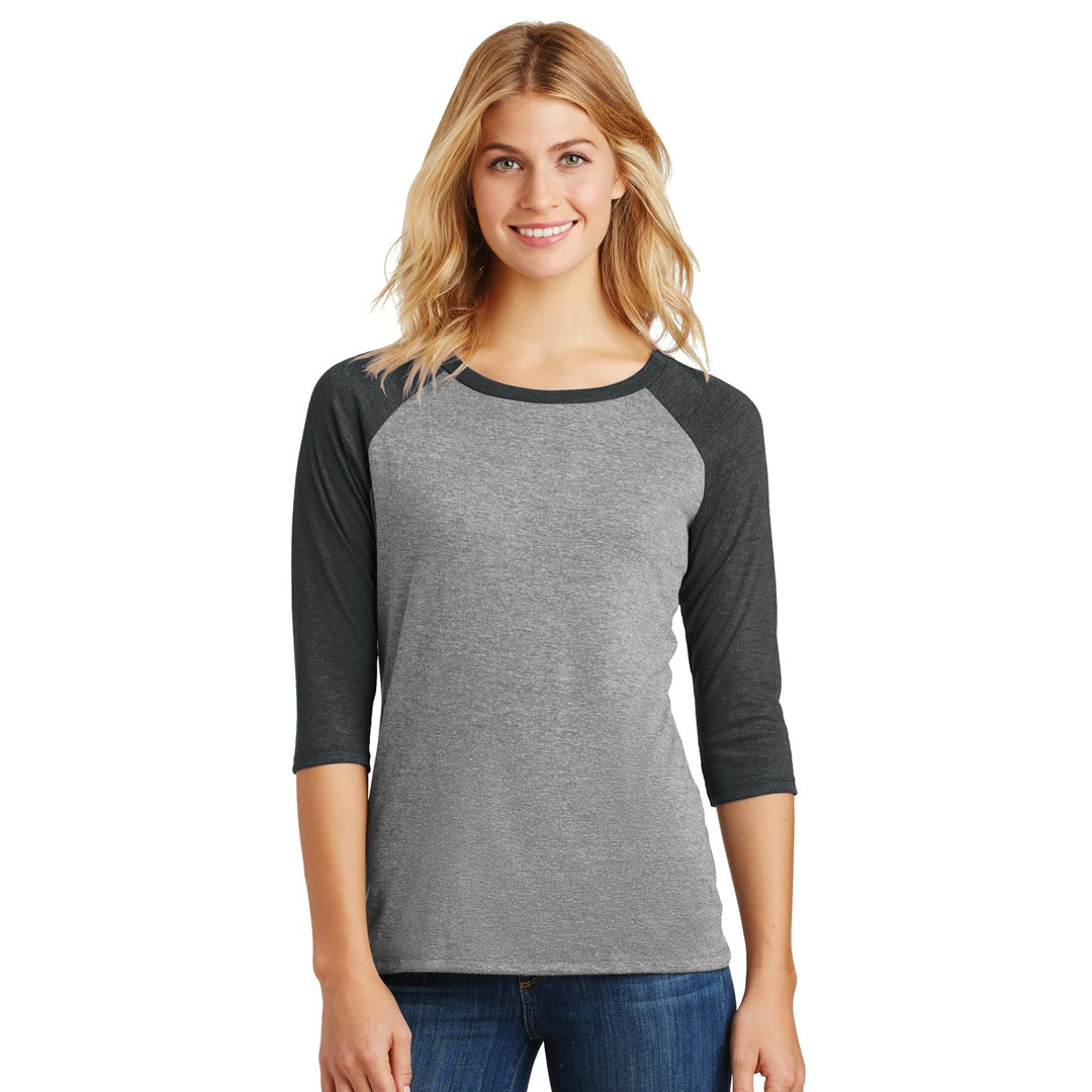 House of Uniforms The Tri Blend 3/4 Sleeve Tee | Ladies District Made 