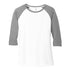 House of Uniforms The Tri Blend 3/4 Sleeve Tee | Ladies District Made Grey/White
