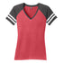 House of Uniforms The Game Day Tee | Short Sleeve | Ladies District Made Red/Charcoal