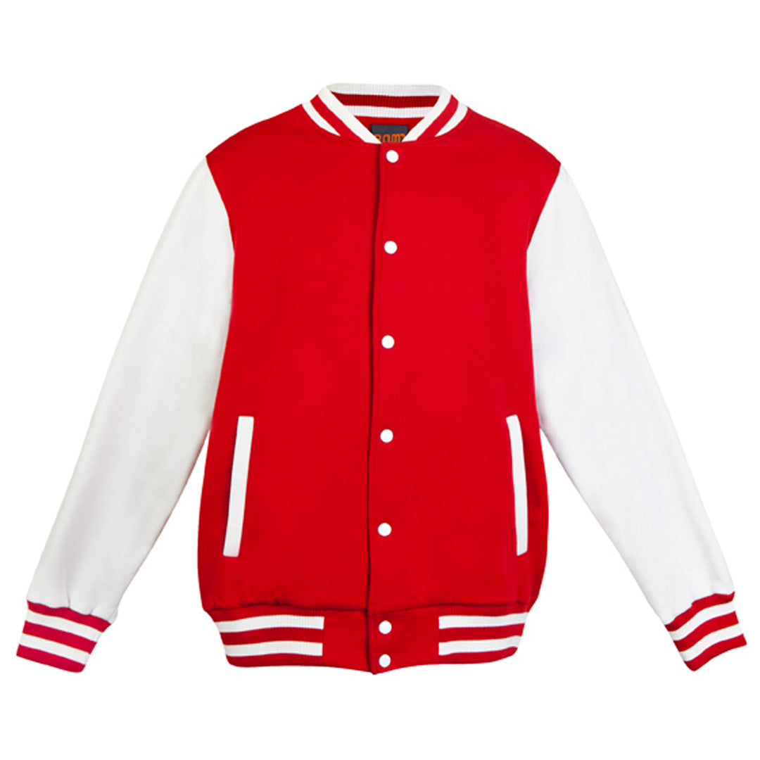 House of Uniforms The Varsity Jacket | Mens Ramo Red/White