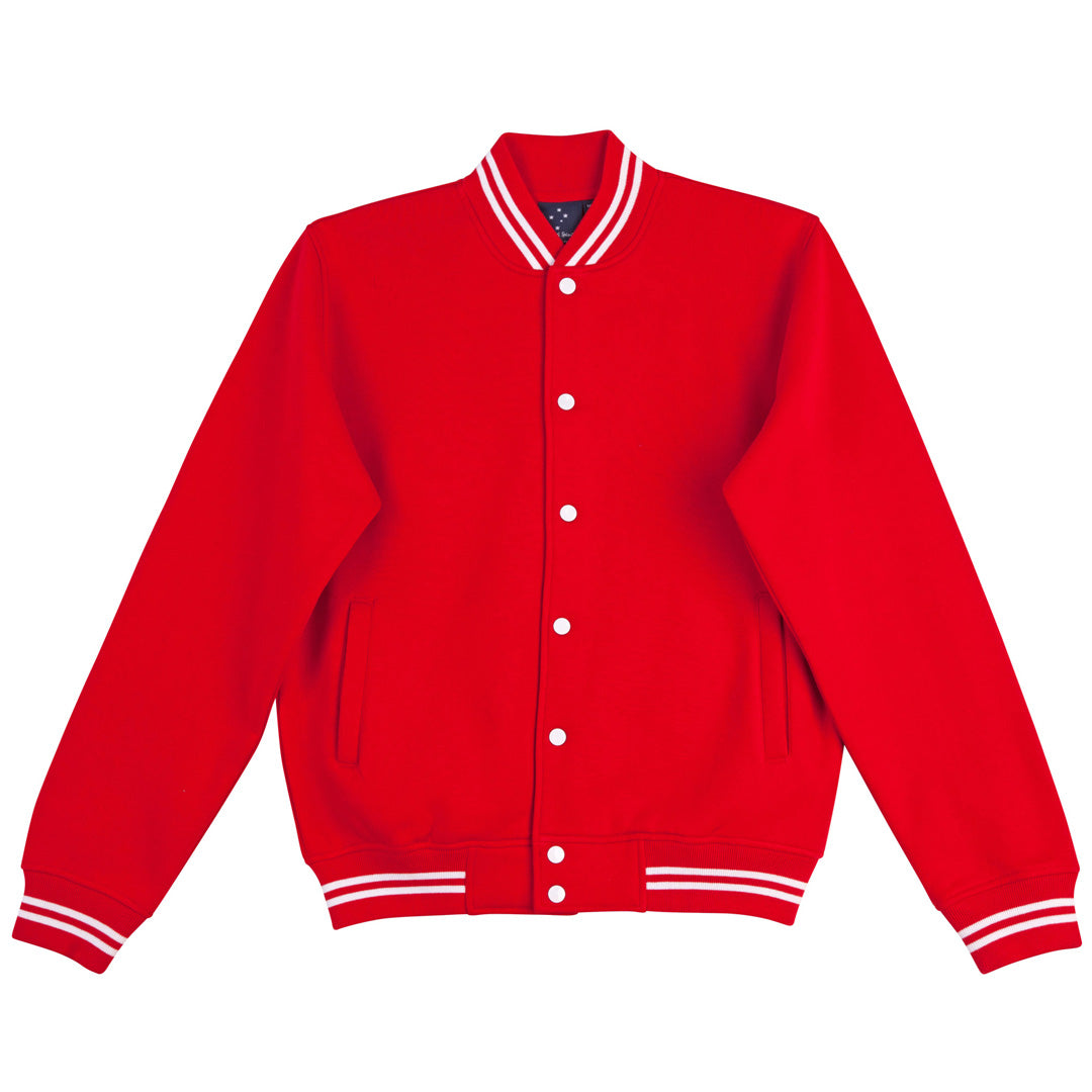 House of Uniforms The Letterman Jacket | Adults Winning Spirit Red/White