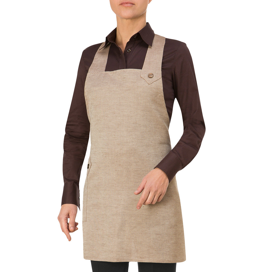 House of Uniforms The Elettra Apron Giblors Brown