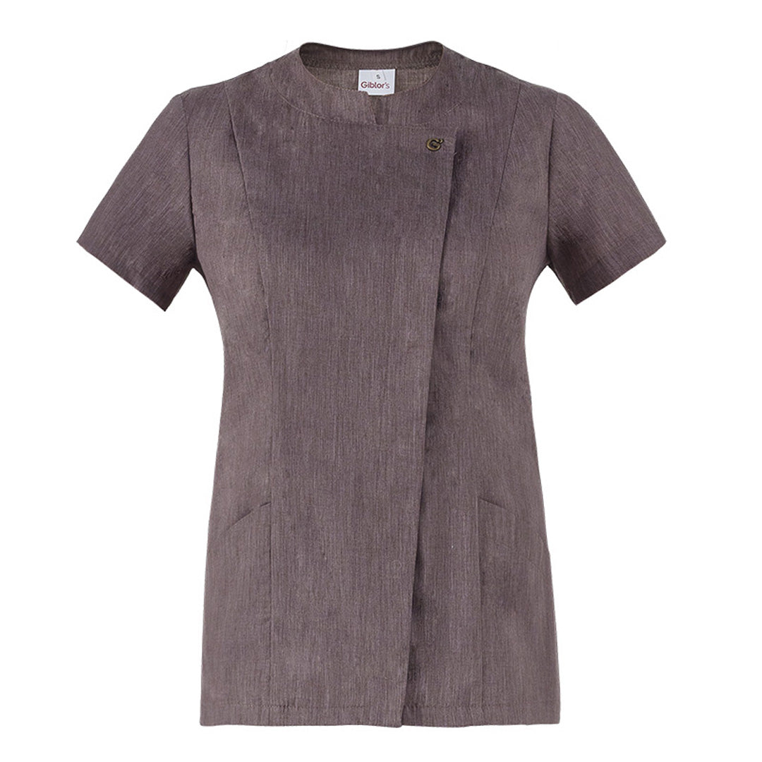 House of Uniforms The Chiara Tunic | Ladies | Short Sleeve Giblors Taupe