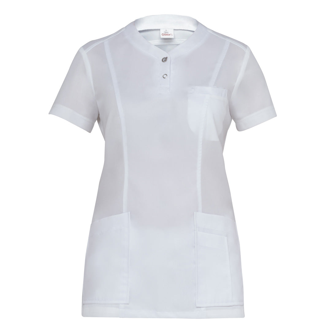 House of Uniforms The Chloe Tunic | Ladies | Short Sleeve Giblors White