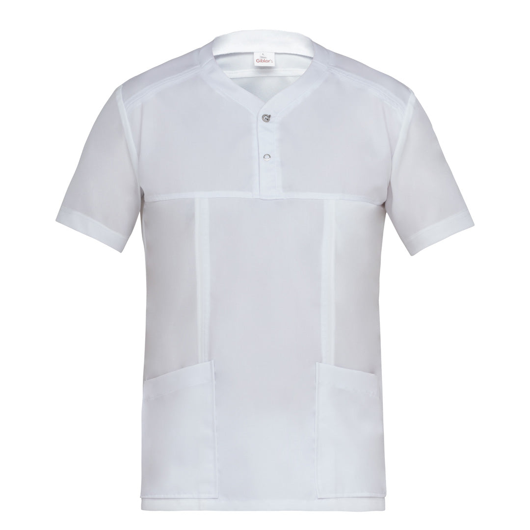 House of Uniforms The Connor Tunic | Mens | Short Sleeve Giblors White