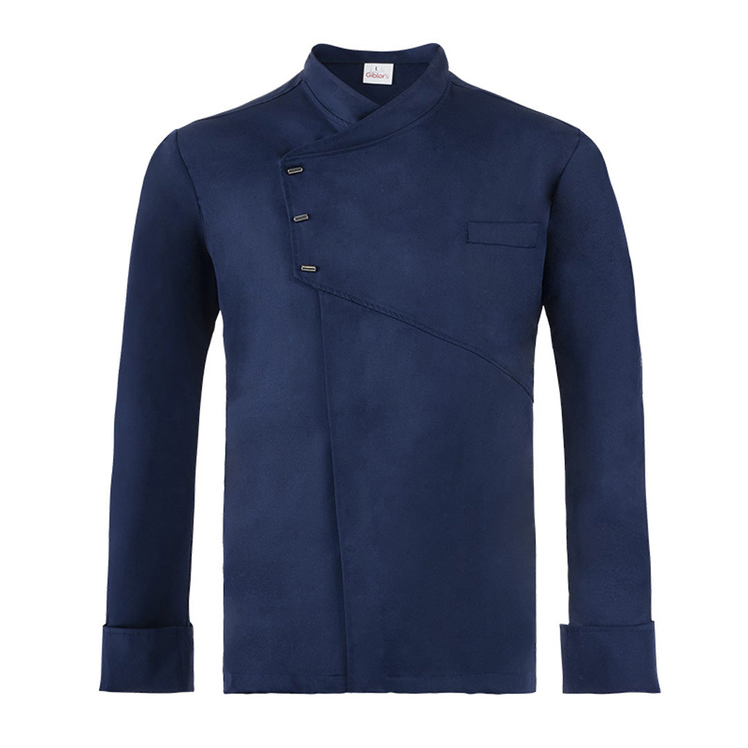 House of Uniforms The Emanuel Chefs Jacket | Mens | Long Sleeve Giblors Dark Blue