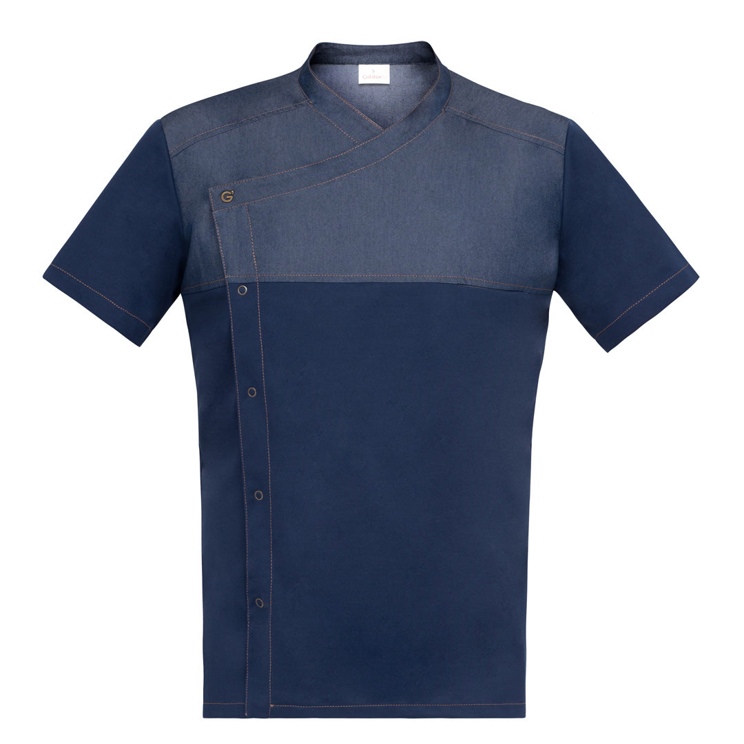 House of Uniforms The Lapo Tunic | Mens | Short Sleeve Giblors Denim