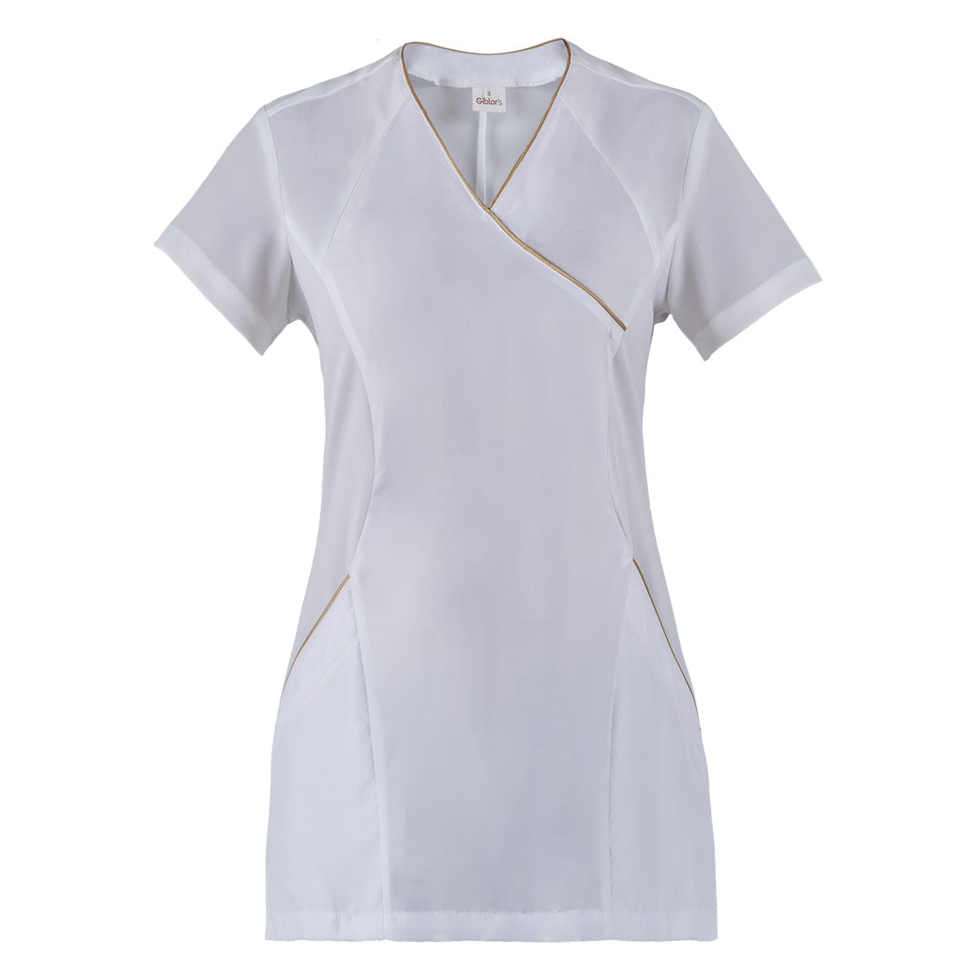 House of Uniforms The Afrodite Tunic | Ladies | Short Sleeve Giblors White