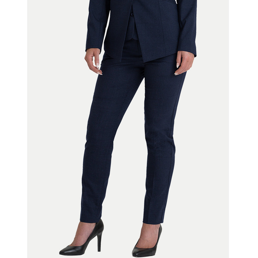 House of Uniforms The Gracie Slim Leg Pant | Ladies | Wool Blend Corporate Comfort Navy