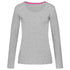 House of Uniforms The Claire V Neck Tee | Long Sleeve | Ladies Stedman Grey Marle