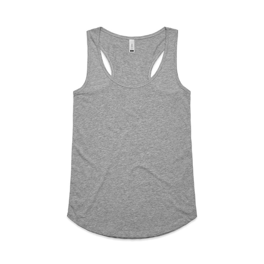 House of Uniforms The Yes Racer Back Singlet | Ladies AS Colour Grey Marle