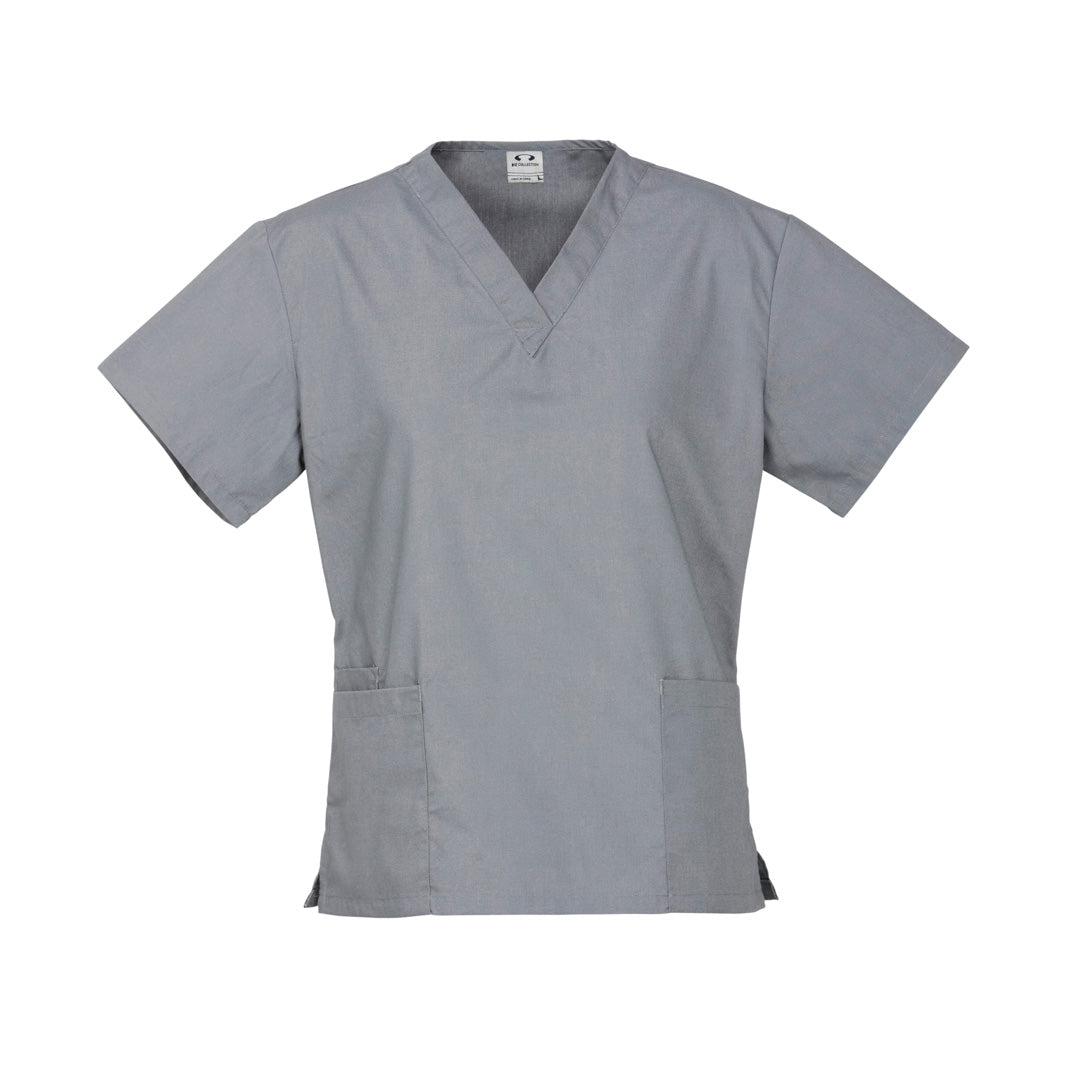House of Uniforms The Classic Scrub Top | Ladies Biz Collection Pewter