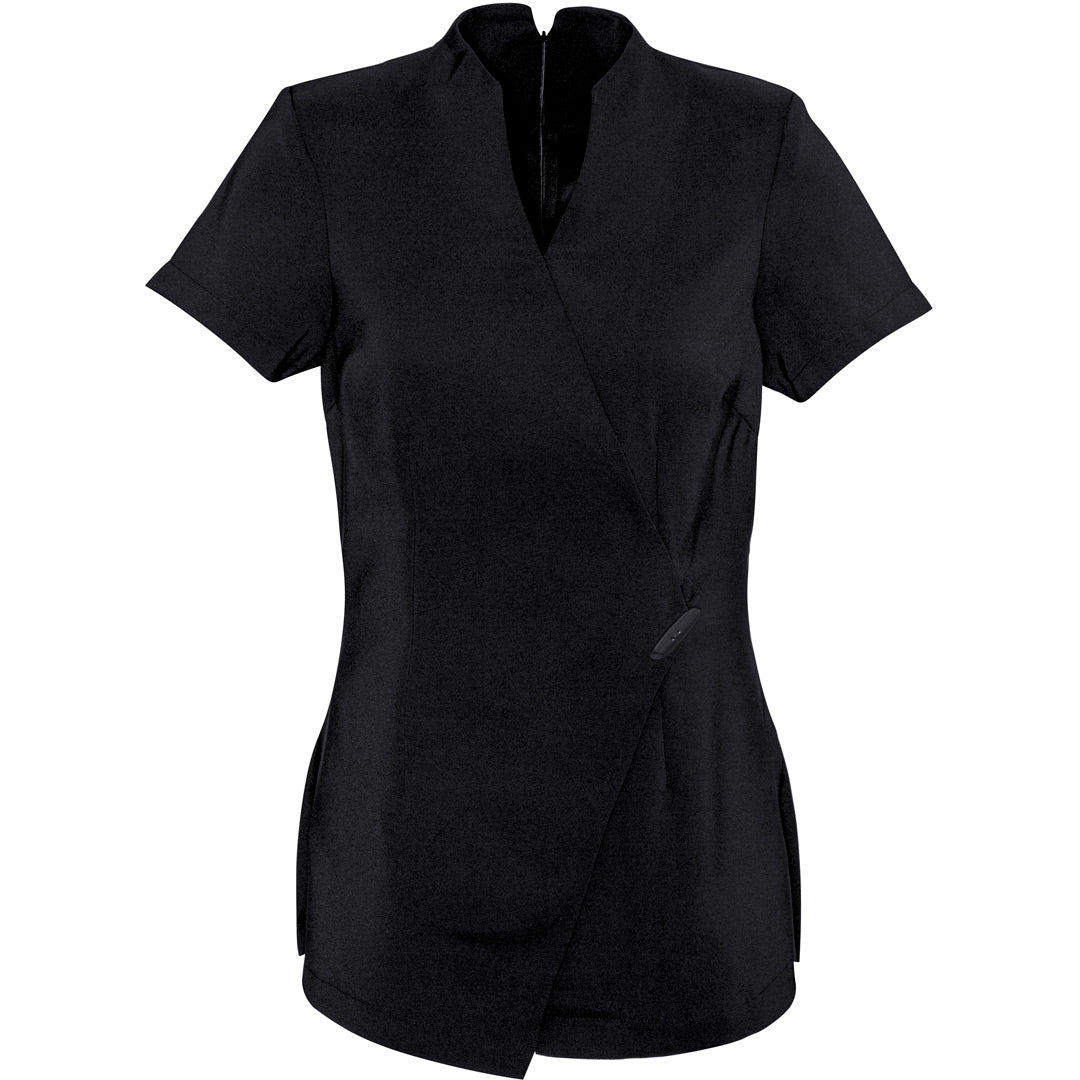 House of Uniforms The Spa Tunic | Ladies | Short Sleeve Biz Collection Black