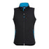 House of Uniforms The Geneva Vest | Ladies Biz Collection Black/Cyan