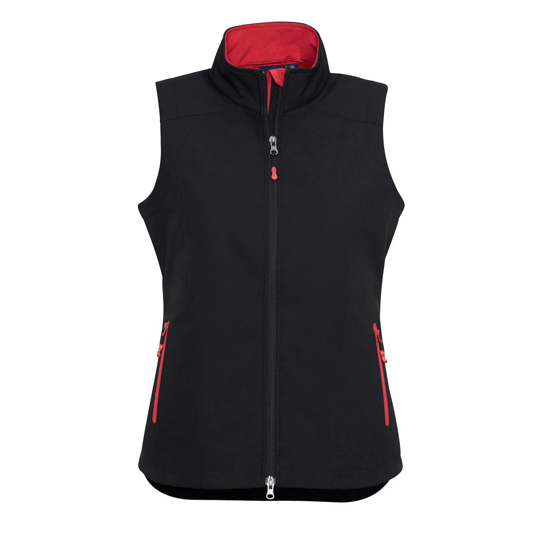House of Uniforms The Geneva Vest | Ladies Biz Collection Black/Red
