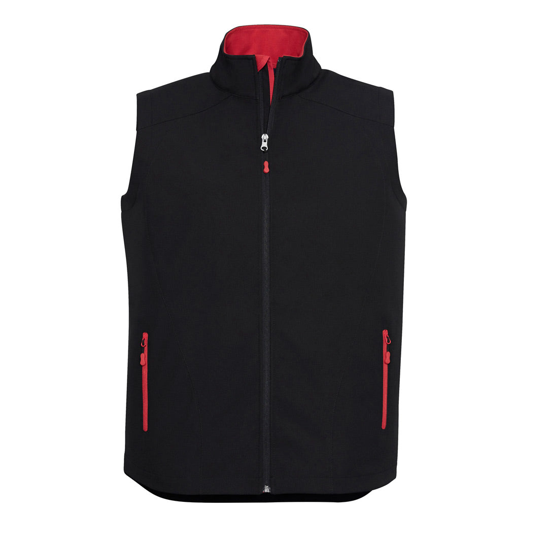 House of Uniforms The Geneva Vest | Mens Biz Collection Black/Red